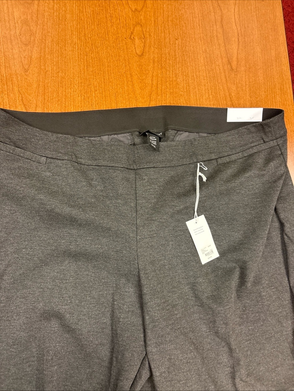 New Lane Bryant Classic Trouser Gray Women Plus 22/24 R Wide Leg Career Pants